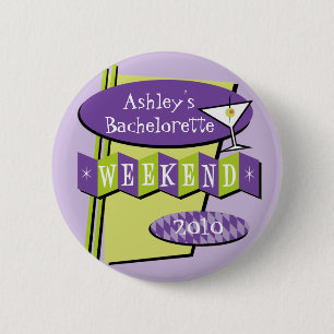 Macaron Rond 5 Cm Bouton de week-end de Bachelorette