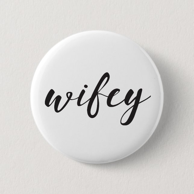 Macaron Rond 5 Cm Bouton de Wifey (Devant)