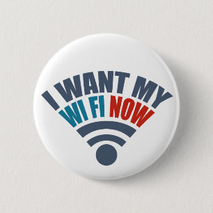 Macaron Rond 5 Cm Bouton de WiFi