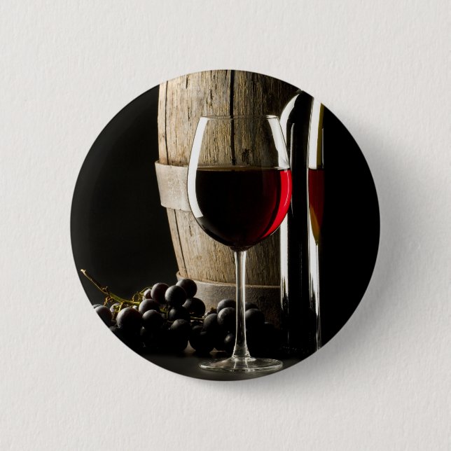 Macaron Rond 5 Cm Bouton de Wine Lover (Devant)