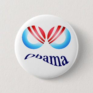 MACARON ROND 5 CM BOUTON DE YEUX MAUVAIS D'OBAMA
