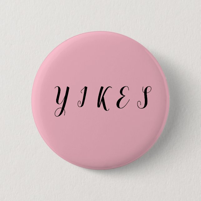 Macaron Rond 5 Cm Bouton de Yikes Meme (Devant)