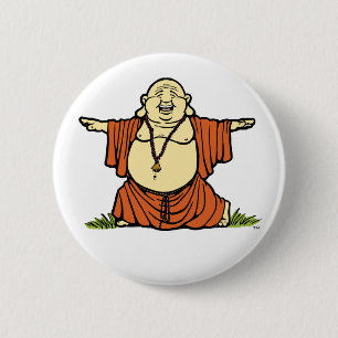 Macaron Rond 5 Cm Bouton de yoga de Bouddha