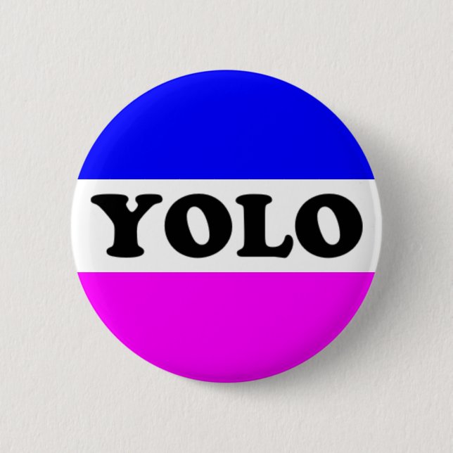 Macaron Rond 5 Cm Bouton de YOLO (Devant)