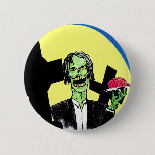 Macaron Rond 5 Cm Bouton de zombi