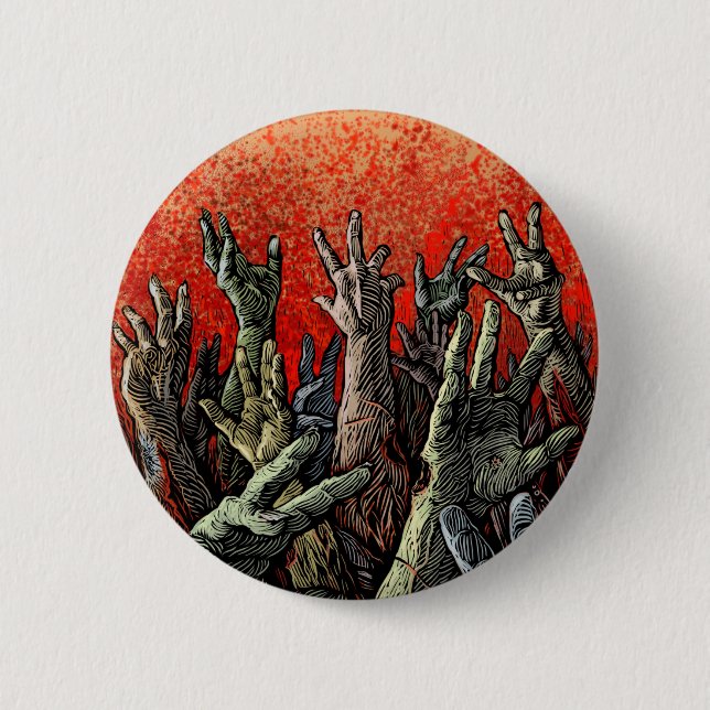 Macaron Rond 5 Cm Bouton de zombi (Devant)