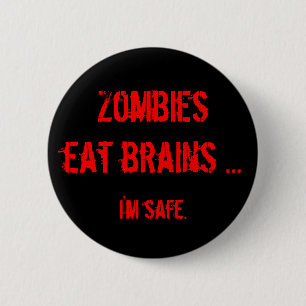 Macaron Rond 5 Cm Bouton de zombis