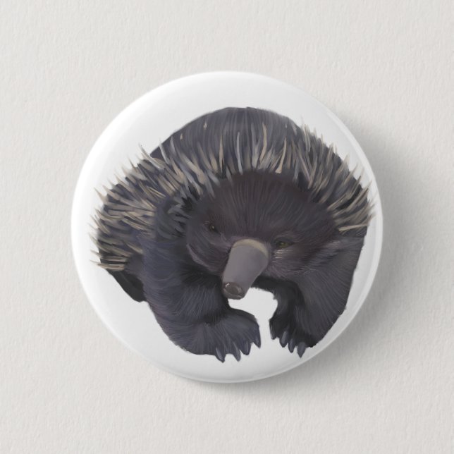 Macaron Rond 5 Cm Bouton d'Echidna (Devant)