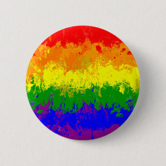 Macaron Rond 5 Cm Bouton d'éclaboussure de peinture de drapeau