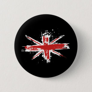 Macaron Rond 5 Cm Bouton d'éclaboussure d'Union Jack