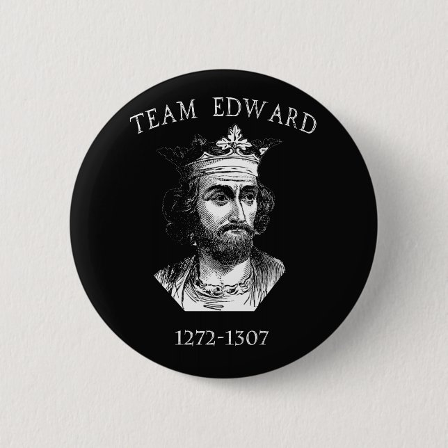 Macaron Rond 5 Cm Bouton d'Edouard Longshanks d'équipe (Devant)