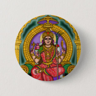 Macaron Rond 5 Cm Bouton Déesse Lalita Tripurasundari