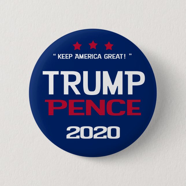 Macaron Rond 5 Cm Bouton d'élection de Trump Pence 2020 (Devant)