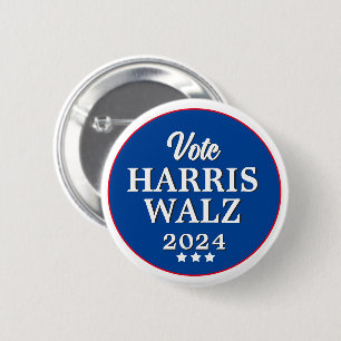 Macaron Rond 5 Cm Bouton d'élection démocrate Harris Walz Vote 2024