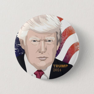 Macaron Rond 5 Cm Bouton d'élection Trump 2024