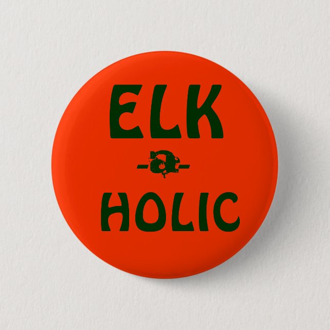 Macaron Rond 5 Cm Bouton d'ELK-A-HOLIC (Devant)