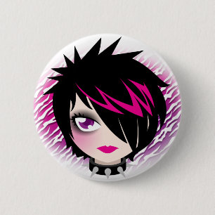 Macaron Rond 5 Cm Bouton d'Emo Cutie