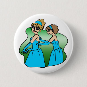 Macaron Rond 5 Cm Bouton : Demoiselle d'honneur