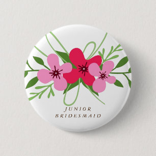 Macaron Rond 5 Cm Bouton - demoiselle d'honneur junior florale
