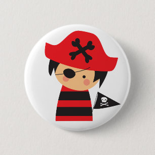 Macaron Rond 5 Cm Bouton d'enfant de pirate