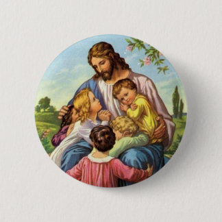 Macaron Rond 5 Cm Bouton d'enfants d'amours de Jésus