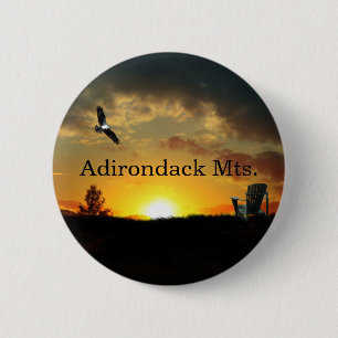 Macaron Rond 5 Cm Bouton d'épingle de prairie pâturée du coucher du 