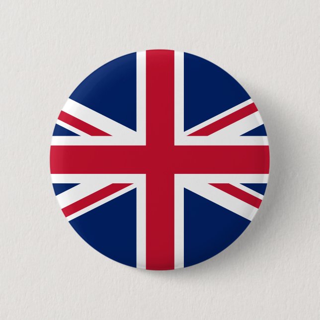 Macaron Rond 5 Cm Bouton d'épingle du drapeau britannique Union Jack (Devant)