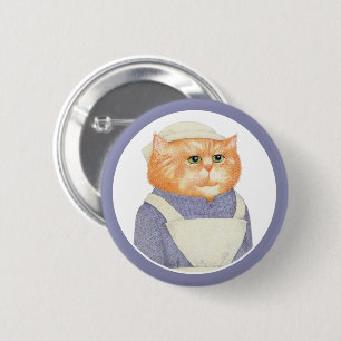 Macaron Rond 5 Cm Bouton d'épingle ronde CAT CUOK
