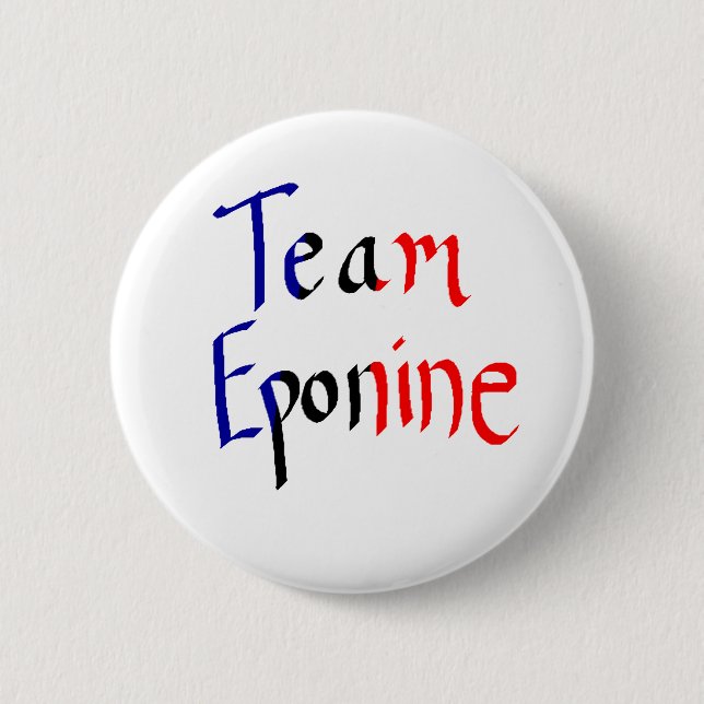 Macaron Rond 5 Cm Bouton d'Eponine d'équipe (Devant)