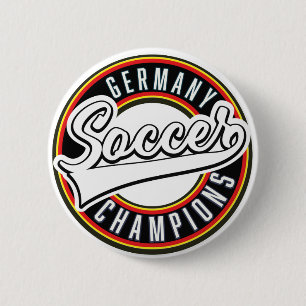 Macaron Rond 5 Cm Bouton des Champions de Football Brésilien