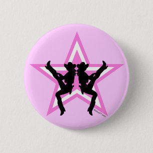Macaron Rond 5 Cm Bouton des cow-girls P d'étoile