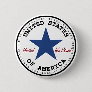 Macaron Rond 5 Cm Bouton des Etats-Unis d'Amérique