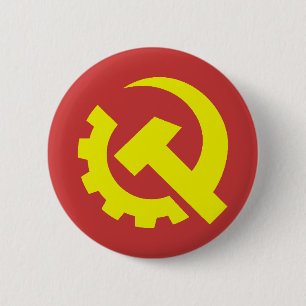 Macaron Rond 5 Cm Bouton des Etats-Unis de parti communiste