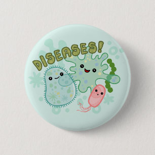 Macaron Rond 5 Cm Bouton des maladies