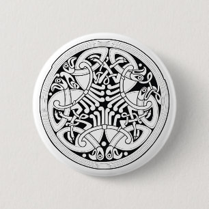 Macaron Rond 5 Cm bouton des oiseaux célestes