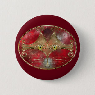 Macaron Rond 5 Cm Bouton des yeux de chat