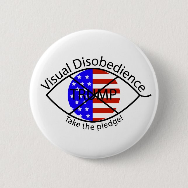 Macaron Rond 5 Cm Bouton Désobéissance visuelle (Devant)