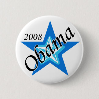 Macaron Rond 5 Cm Bouton d'étoile bleue d'Obama