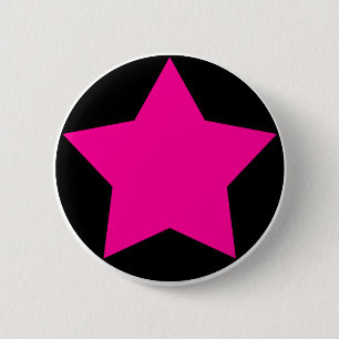 Macaron Rond 5 Cm Bouton d'étoile d'Emo (rose)