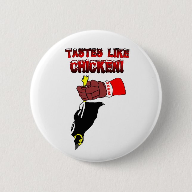 Macaron Rond 5 Cm Bouton Detroit Dead Penguin (Devant)