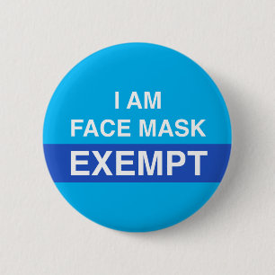 Macaron Rond 5 Cm Bouton d'exemption de masque de visage