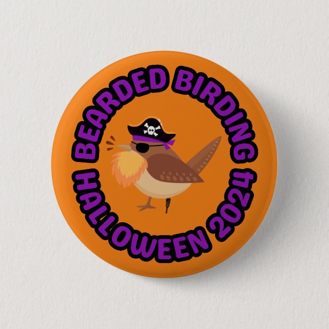 Macaron Rond 5 Cm Bouton d'Halloween 2024 (Devant)