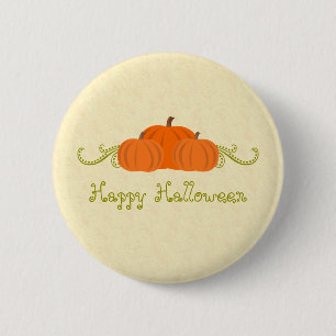 Macaron Rond 5 Cm Bouton d'Halloween citrouille