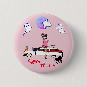 Macaron Rond 5 Cm Bouton d'Halloween rose Fantôme