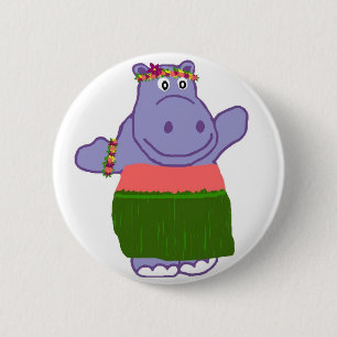 Macaron Rond 5 Cm Bouton d'hippopotame de danse polynésienne