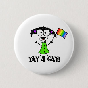 Macaron Rond 5 Cm Bouton d'homosexuel de Yay 4