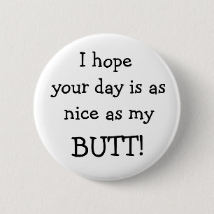 Macaron Rond 5 Cm Bouton d'Humour de jour agréable