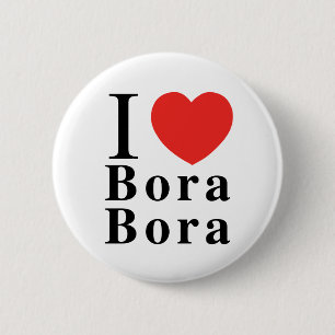Macaron Rond 5 Cm Bouton d'I [AMOUR] Bora Bora