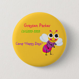 Macaron Rond 5 Cm Bouton d'identification de luciole