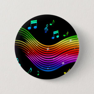 Macaron Rond 5 Cm Bouton d'illustration de musique